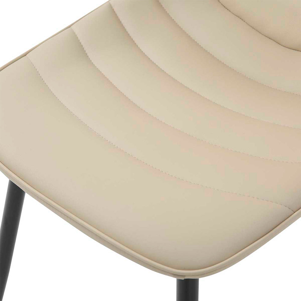 Comedor Stanis con 4 sillas Cersei - Color Madera, Negro, Beige - Tugow