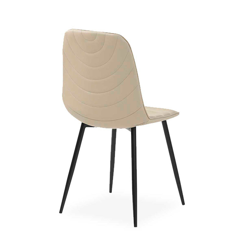 Comedor Stanis con 4 sillas Cersei - Color Madera, Negro, Beige - Tugow