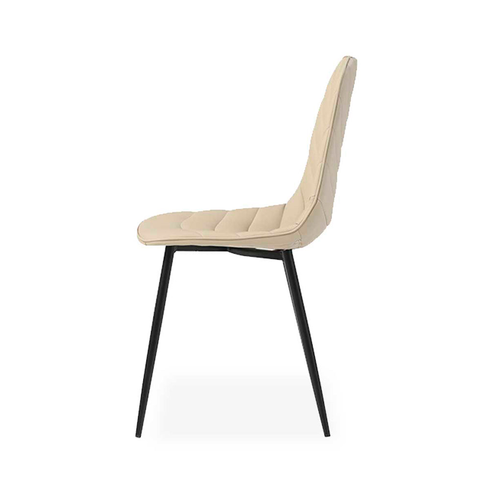 Comedor Stanis con 4 sillas Cersei - Color Madera, Negro, Beige - Tugow