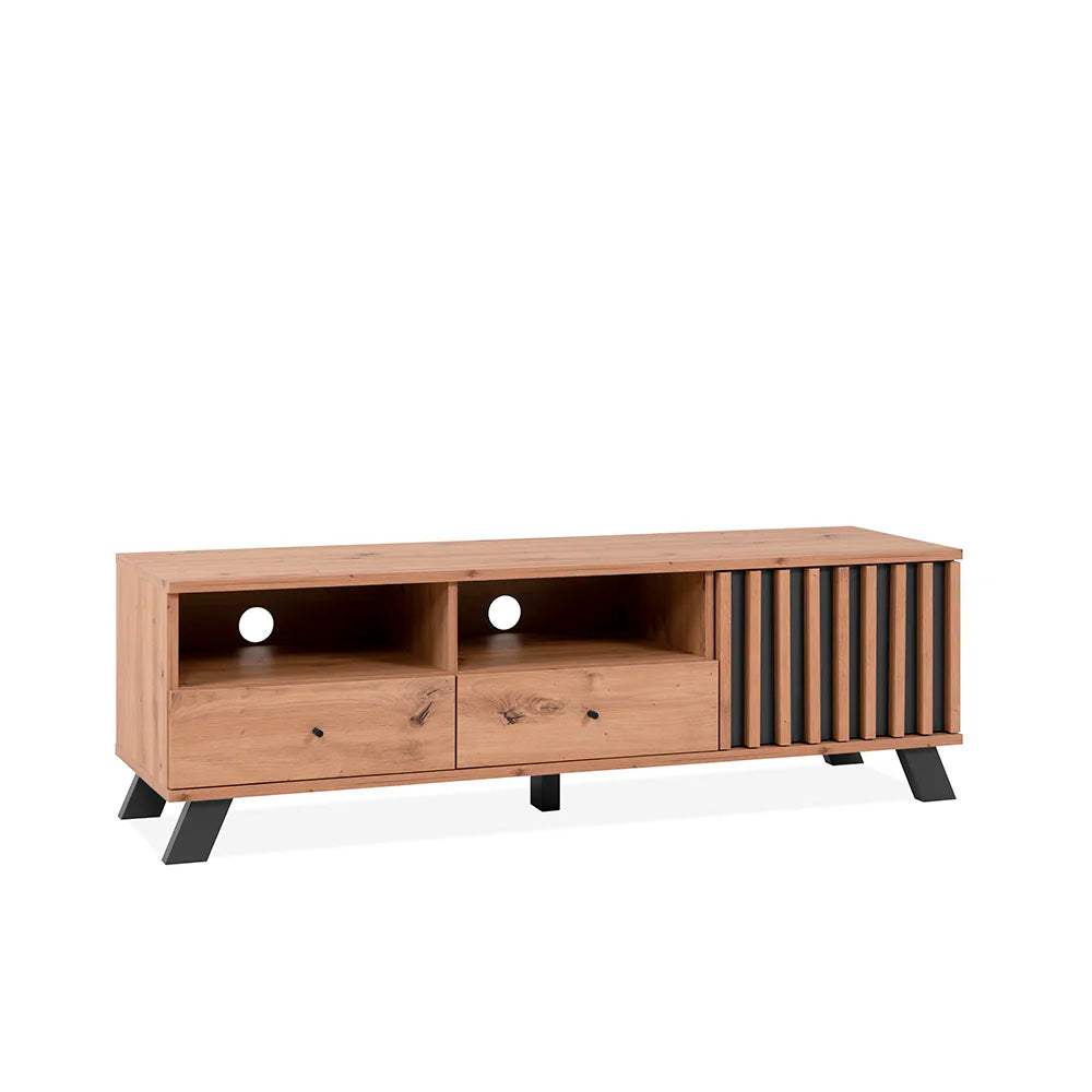 Mesa para tv Sumatra - Roble y Gris Oscuro - Tugow