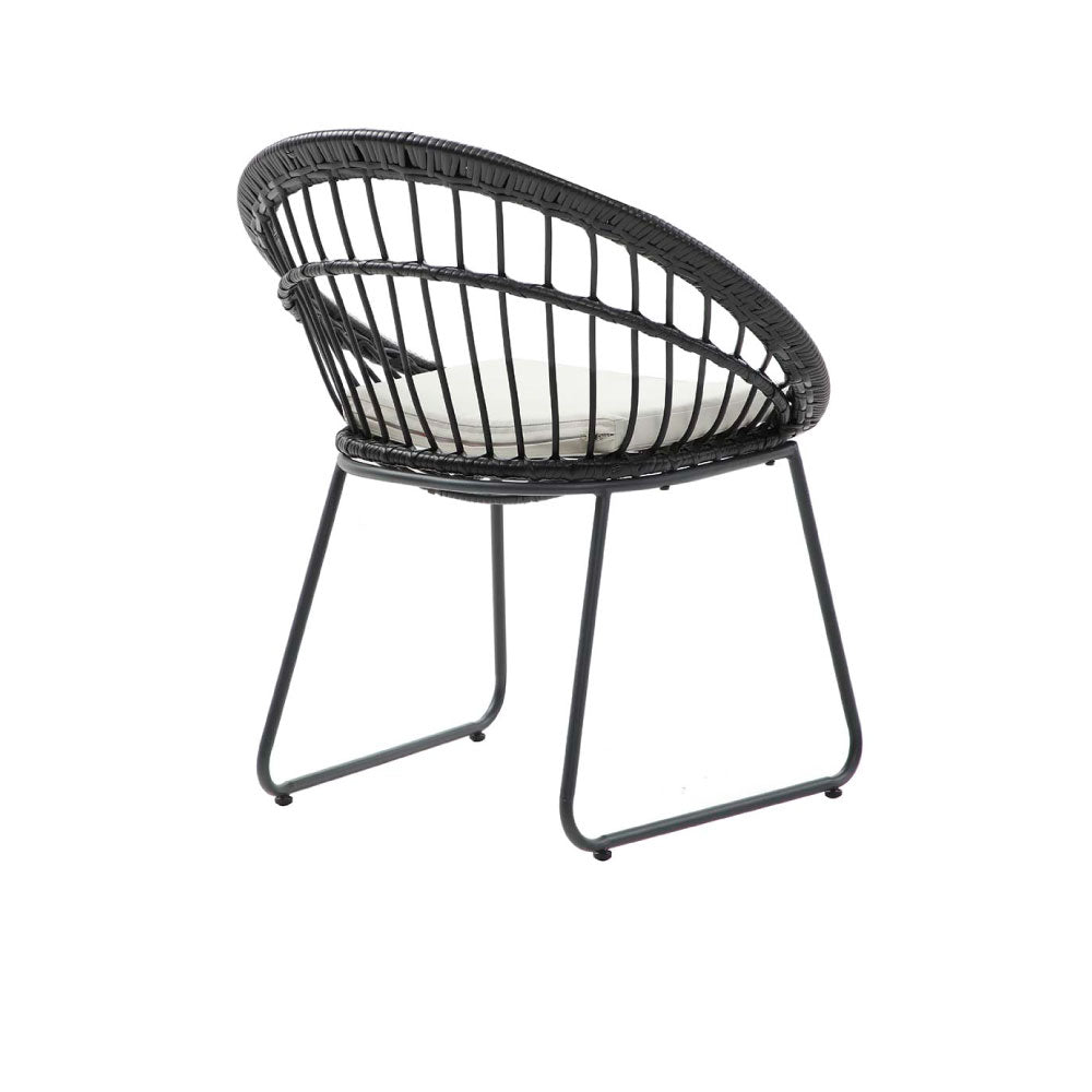 Set de 4 sillas de exterior Tavira - Negro - Tugow