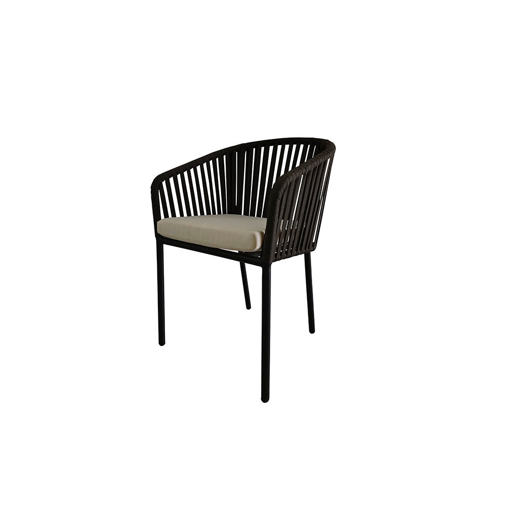 Silla de exterior Mindelo - Negro y Beige - Tugow