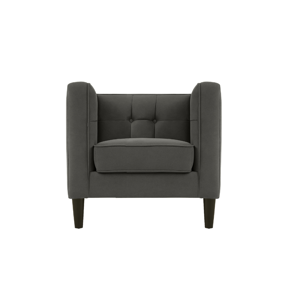 Sillón Tova- Tipo Gamuzado Gris Oxford