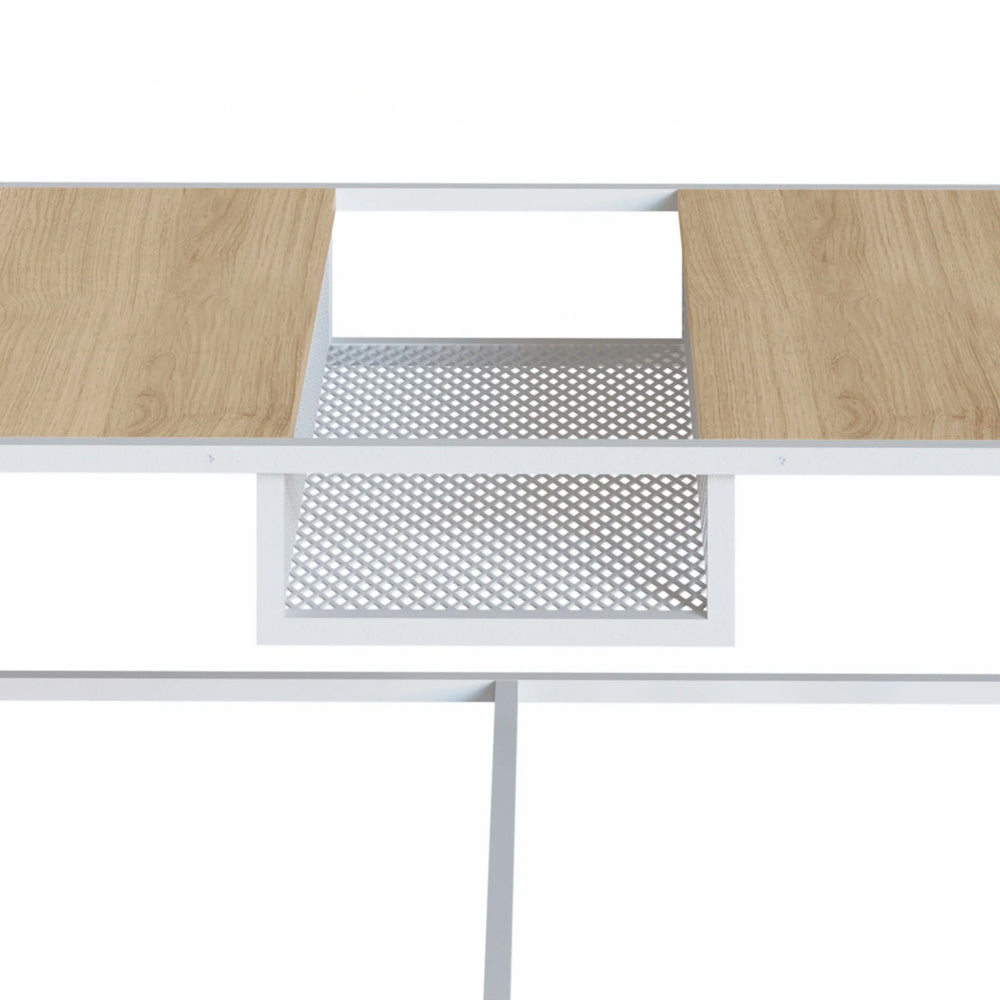 Mesa de centro Tanawat- Blanco y Color Madera - Tugow