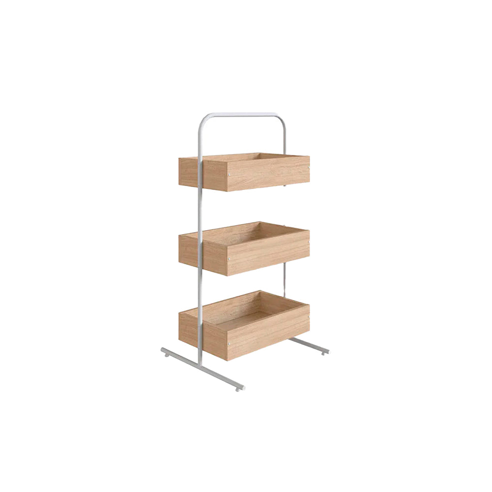 Organizador Tevy - Blanco y Color Madera - Tugow