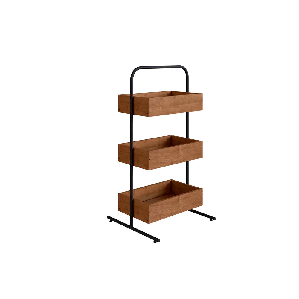 Organizador Tevy - Negro y Color Madera - Tugow