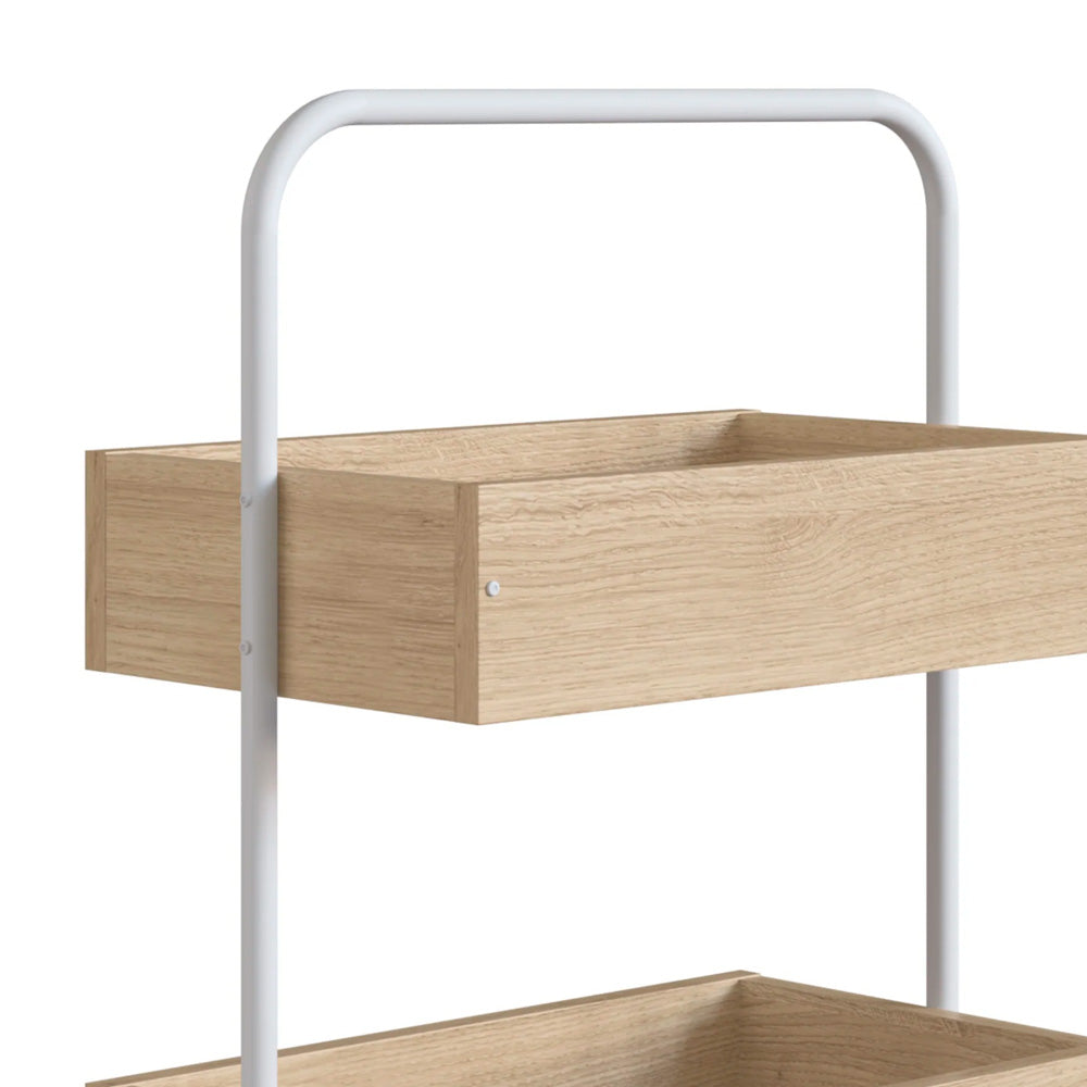 Organizador Tevy - Blanco y Color Madera - Tugow