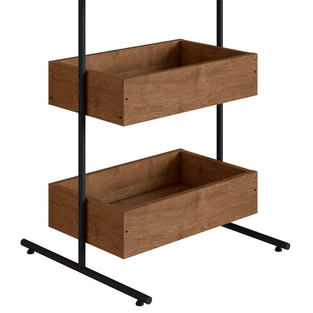 Organizador Tevy - Negro y Color Madera - Tugow