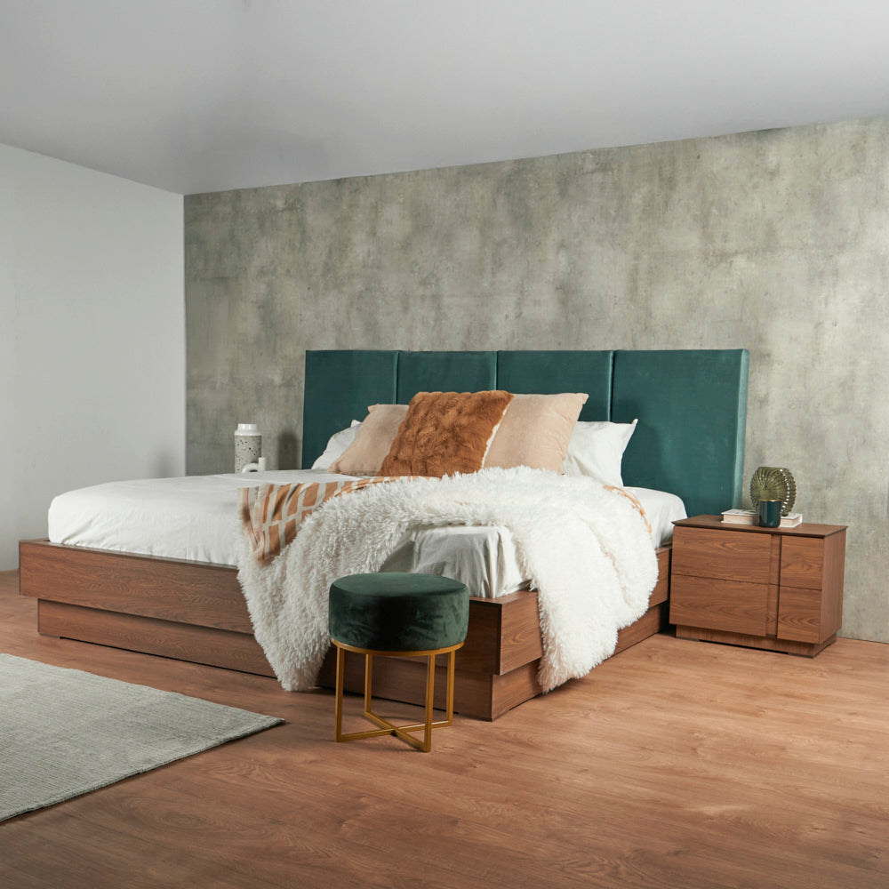 Juego de 4 paneles para cabecera modular King Size Lunaria - Verde Olivo - Tugow
