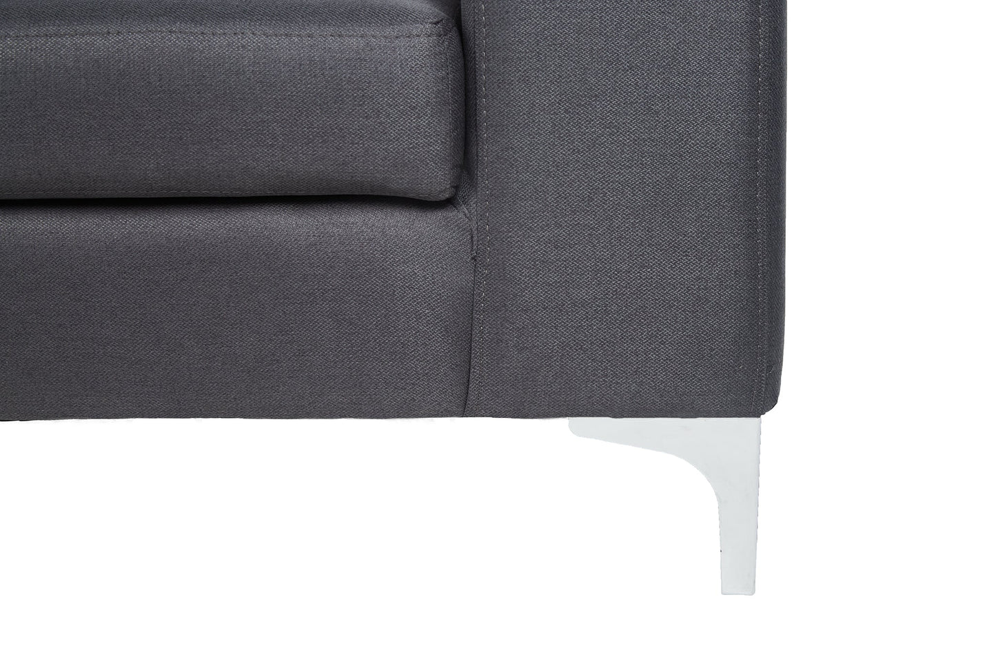 Sillón Etna - Gris Obscuro con patas plateadas - Tugow