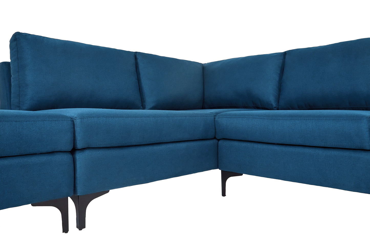 Sofá escuadra izquierdo Etna - Azul Navy con patas negras - Tugow