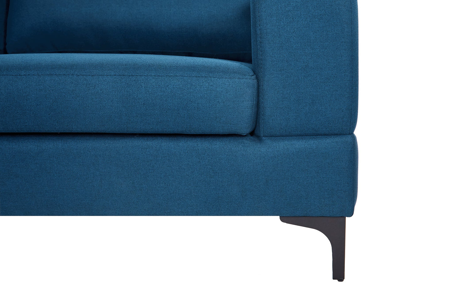 Sofá escuadra izquierdo Etna - Azul Navy con patas negras - Tugow