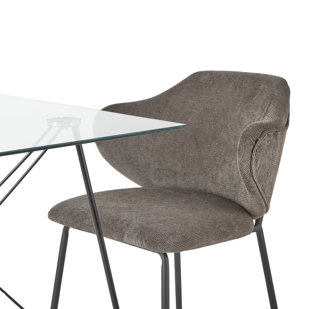 Mesa Macoba con 4 Sillas Suanna Gris - Tugow