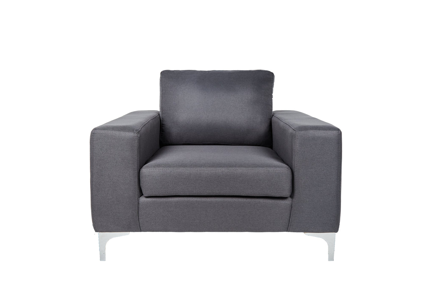 Sillón Etna - Gris Obscuro con patas plateadas - Tugow