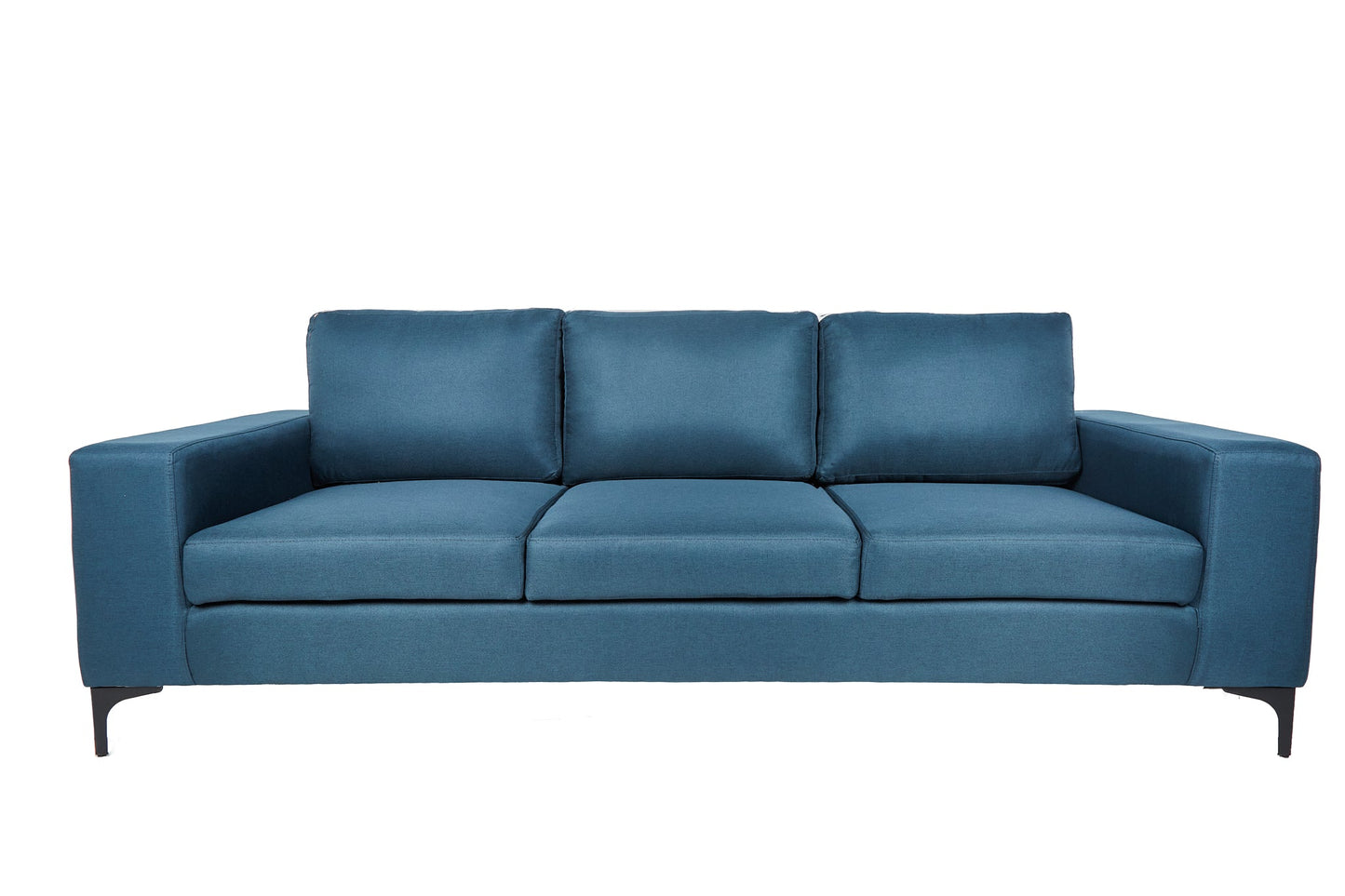 Sofá de 3 plazas Etna - Azul Navy con patas negras - Tugow