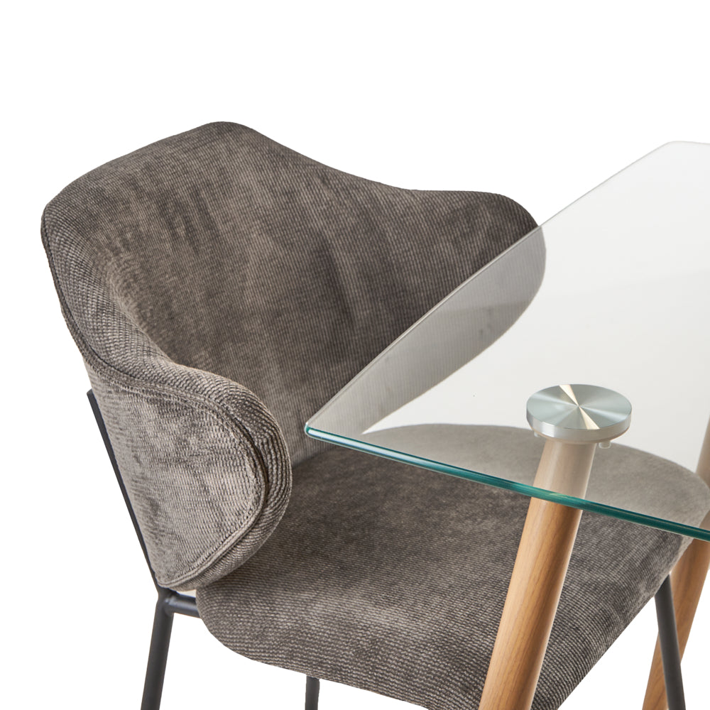 Mesa Dortmund con 4 Sillas Suanna Gris - Tugow
