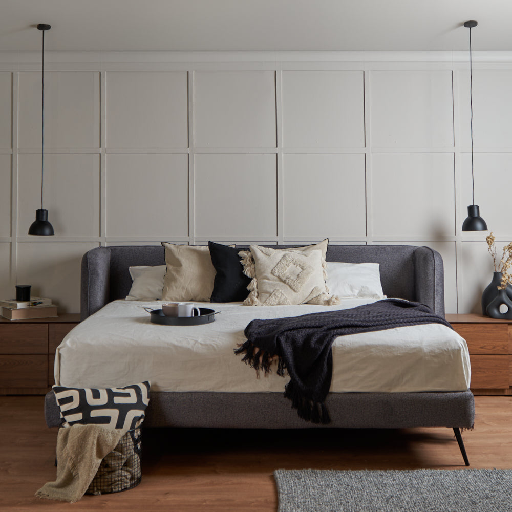 Cama Matrimonial Urban Gris Humo - Tugow