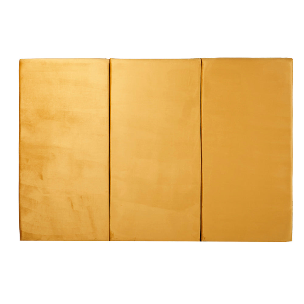 Juego de 3 paneles para cabecera modular matrimonial / queen size Lunaria - Mostaza - Tugow