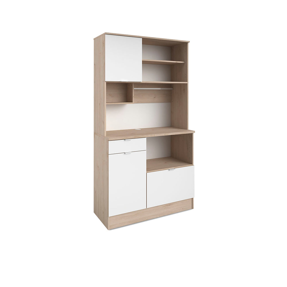 Alacena Timeo - Color Madera y Blanco - Tugow