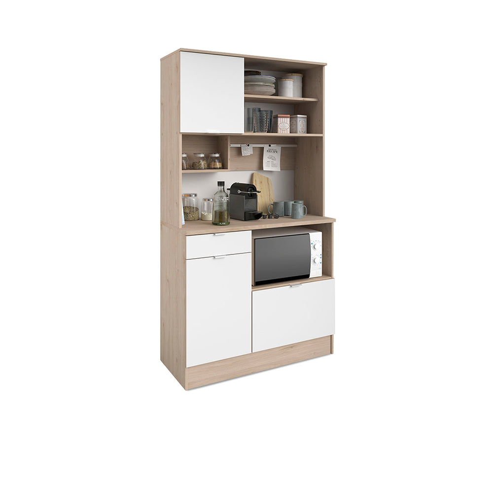 Alacena Timeo - Color Madera y Blanco - Tugow