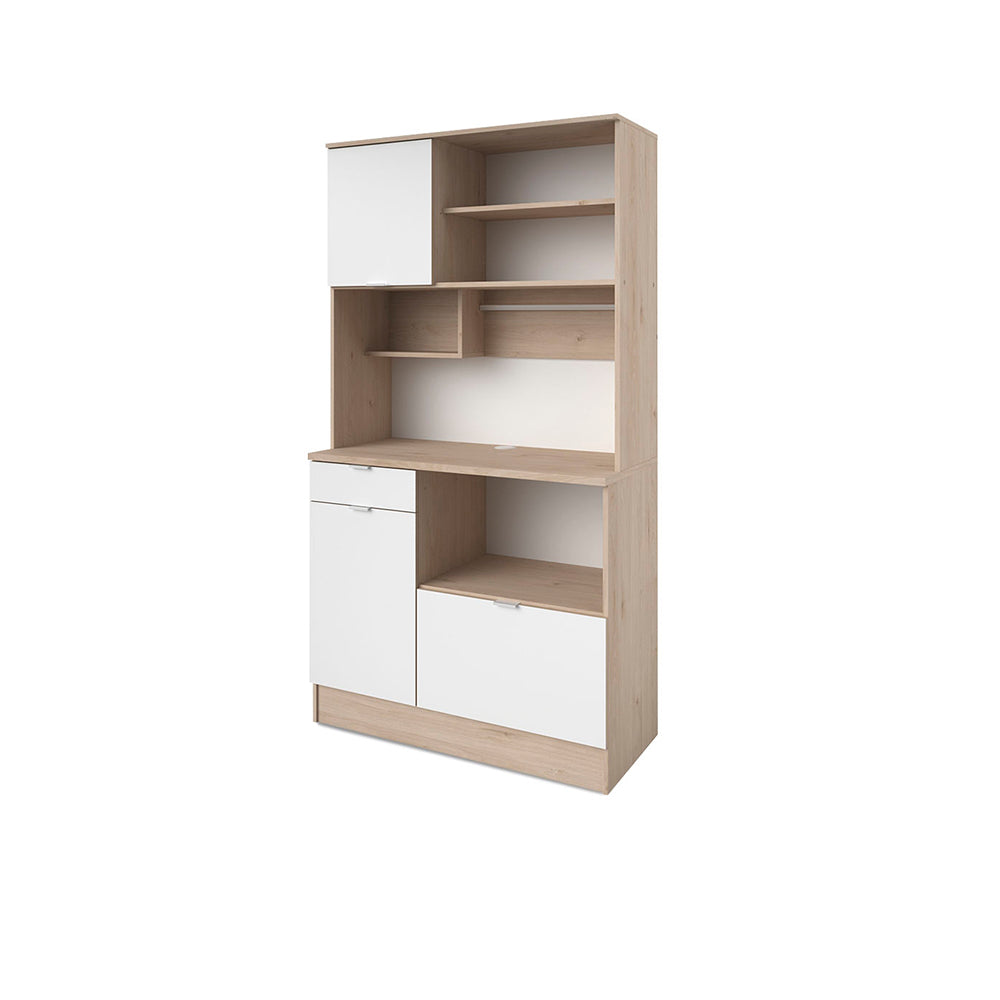 Alacena Timeo - Color Madera y Blanco - Tugow