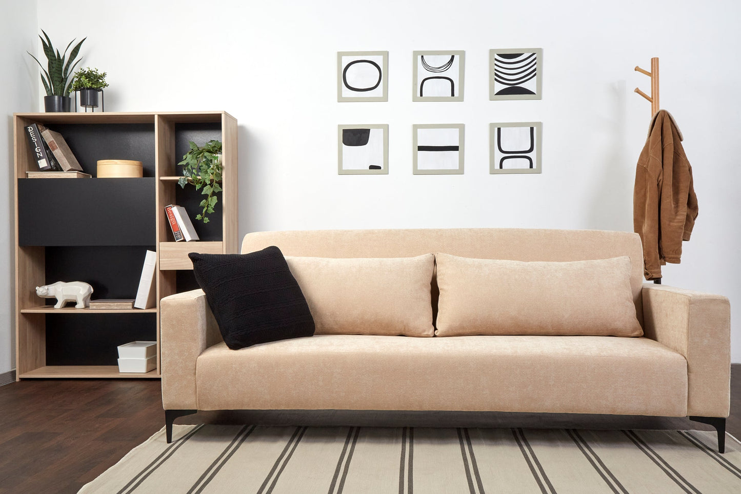 Sofá cama Landero - Hueso/Beige - Tugow