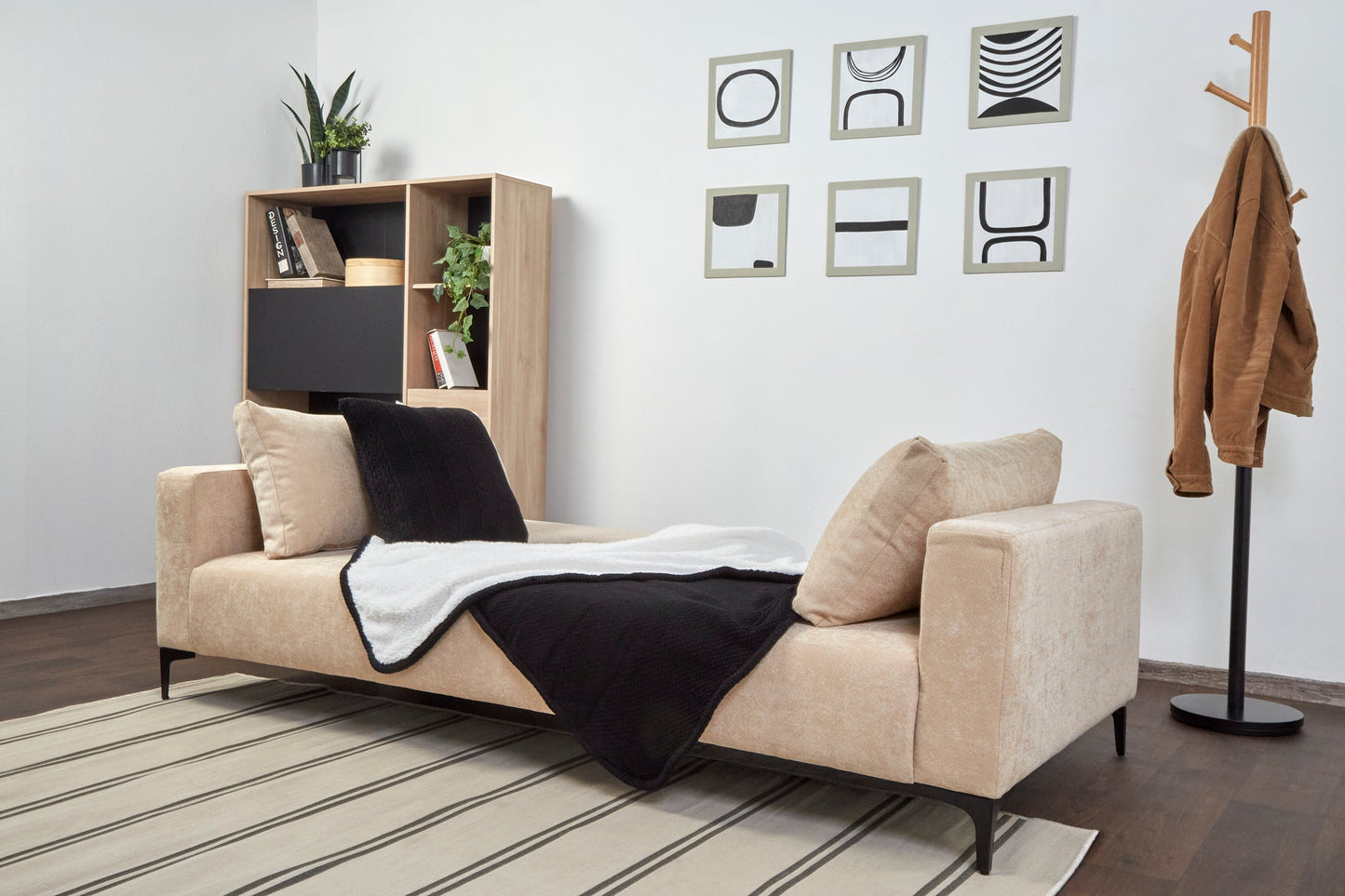Sofá cama Landero - Hueso/Beige - Tugow