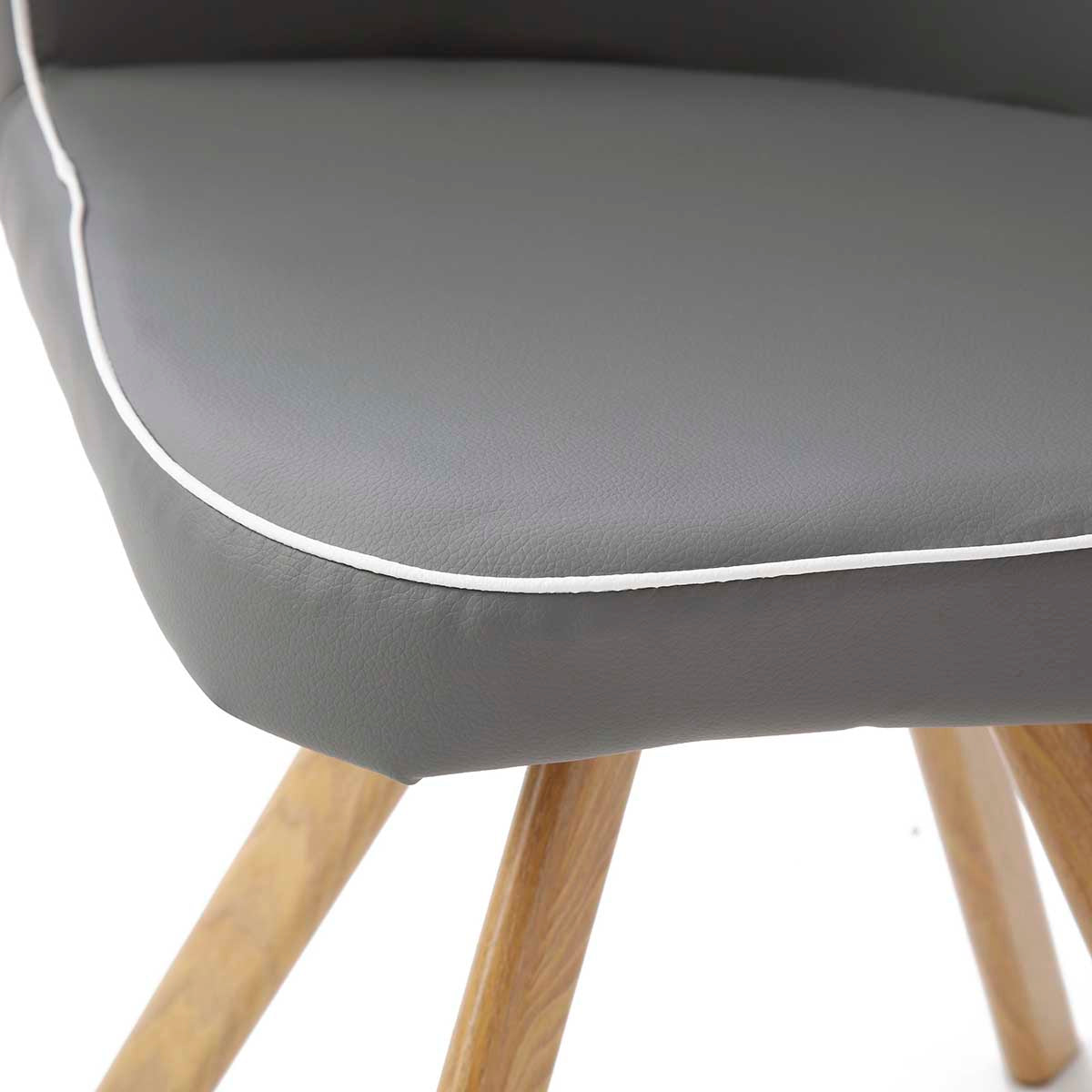 Comedor Tyreli con 4 sillas - Gris y Color Madera - Tu Gow