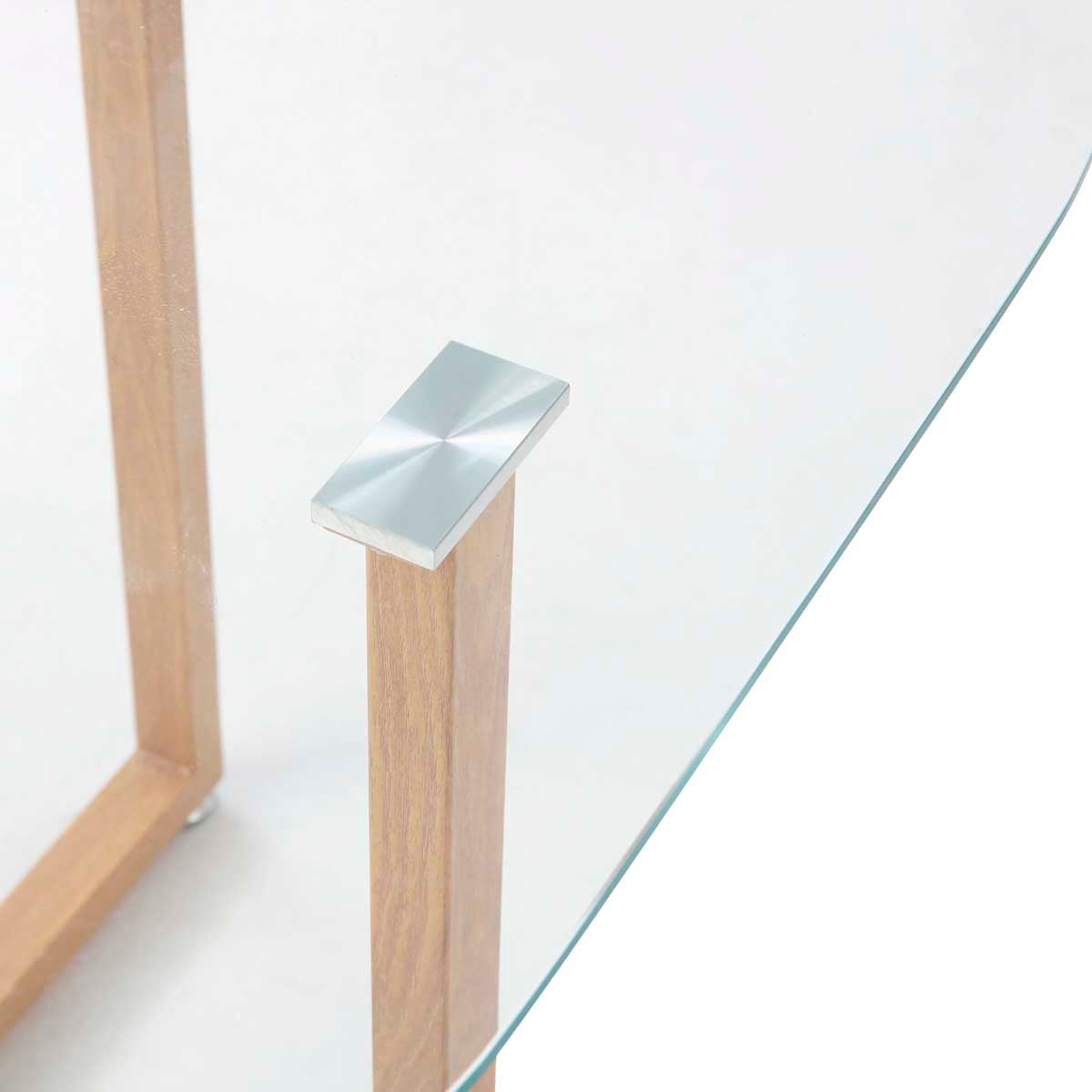 Comedor Tyreli con 4 sillas - Gris y Color Madera - Tu Gow