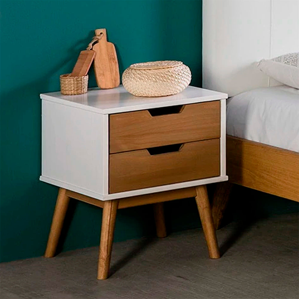 Buró Udine - Color Madera y Blanco - Tugow