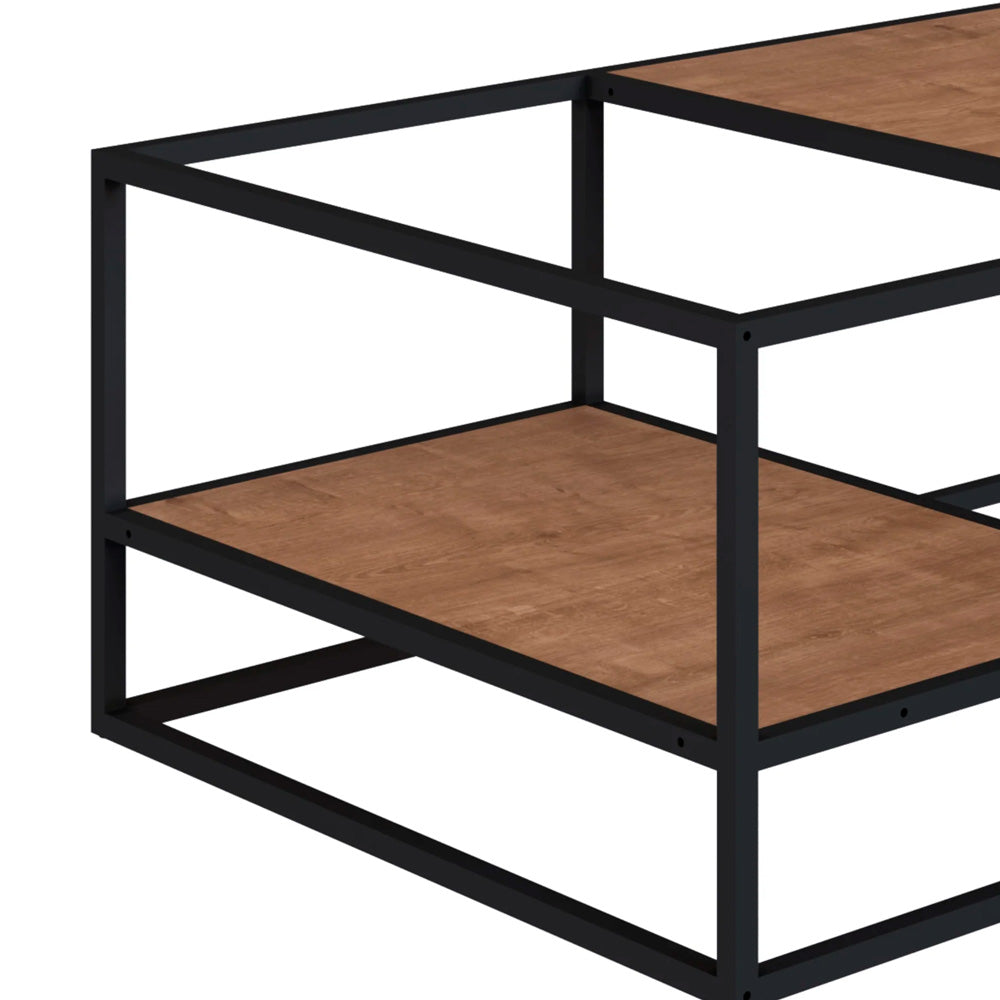 Mesa de centro Veata - Negro y Color Madera - Tugow
