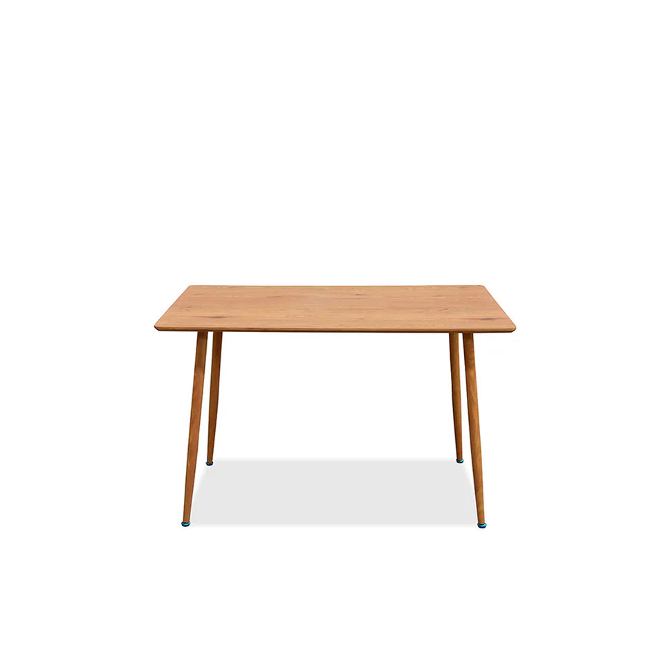 Mesa de comedor Yorda con 4 sillas Ksual - Madera y Mostaza