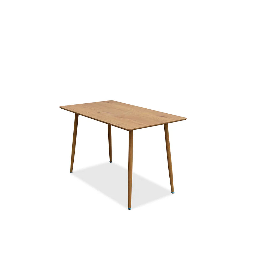 Mesa de comedor Yorda con 4 sillas Ksual - Madera y Mostaza
