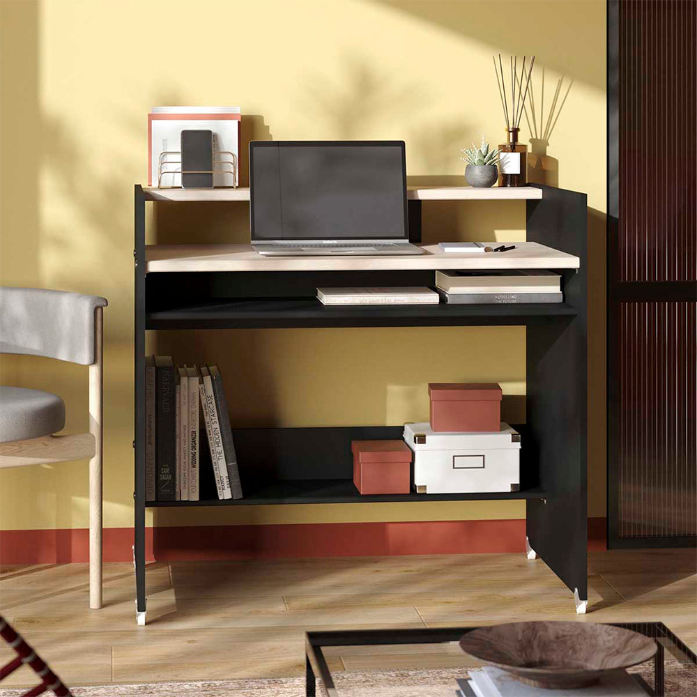 Escritorio Zaraki - Color Madera y Negro - Tugow