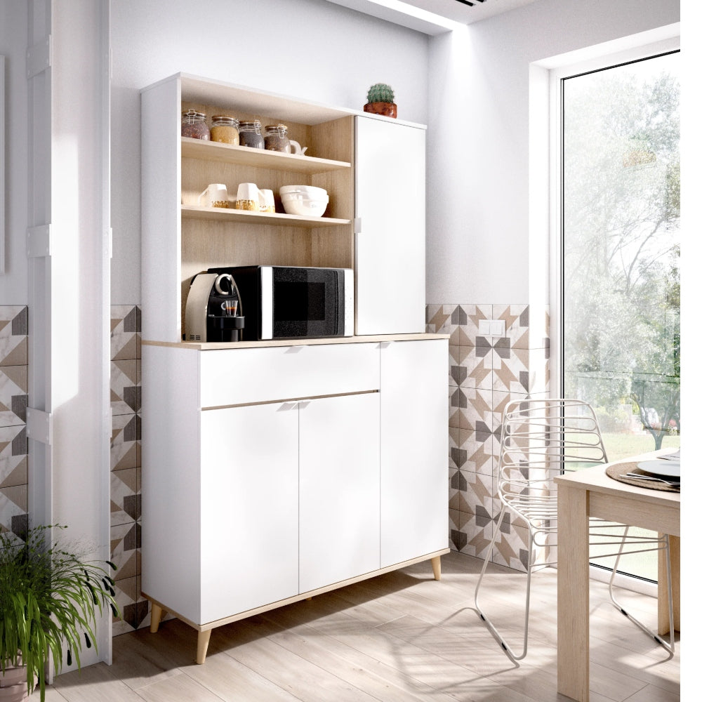 Alacena Aneko - Color Madera y Blanco - Tugow