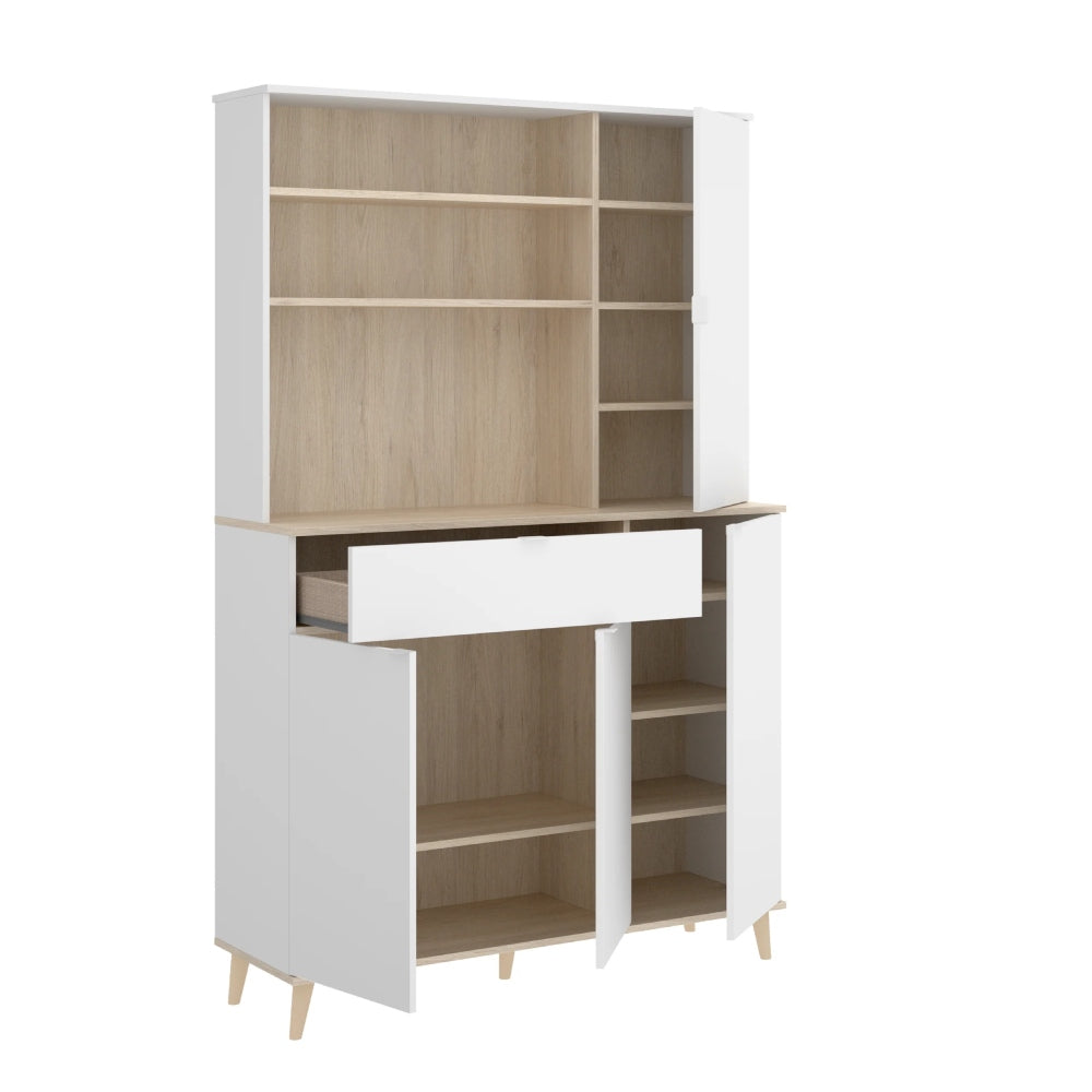 Alacena Aneko - Color Madera y Blanco - Tugow