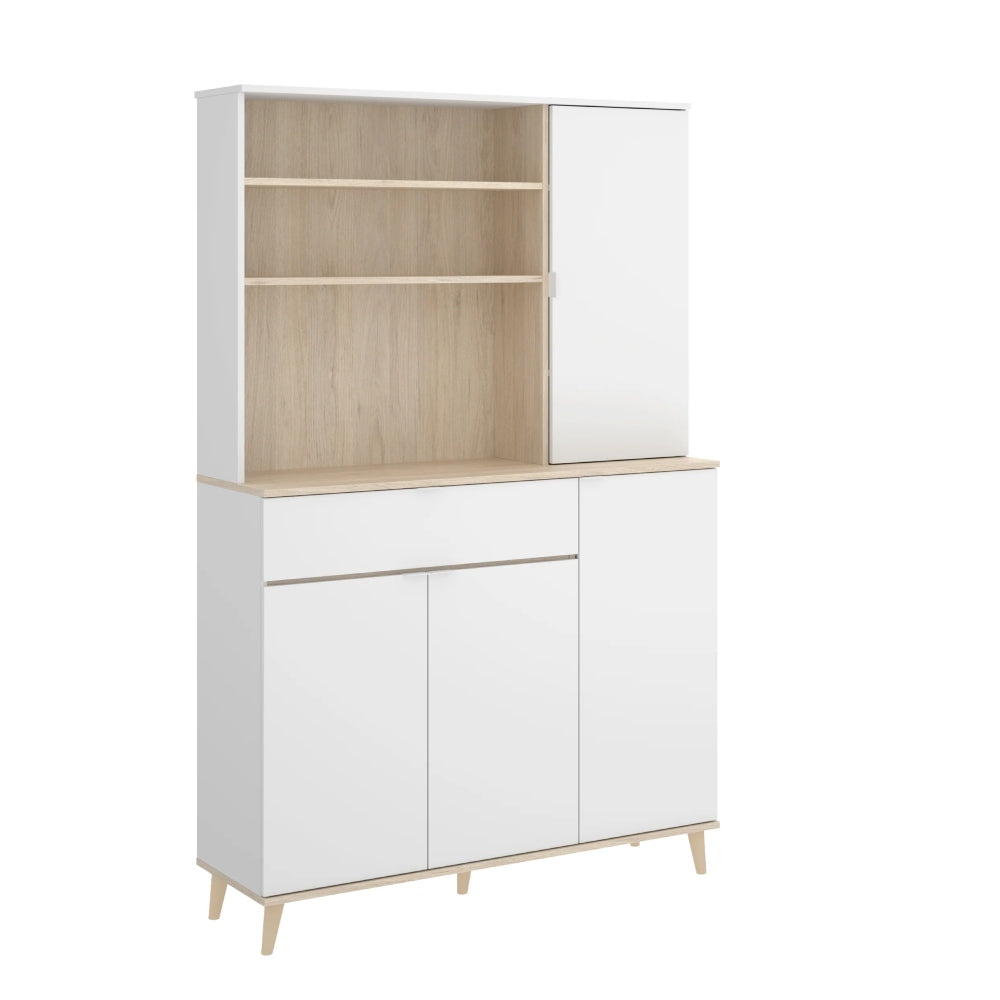 Alacena Aneko - Color Madera y Blanco - Tugow