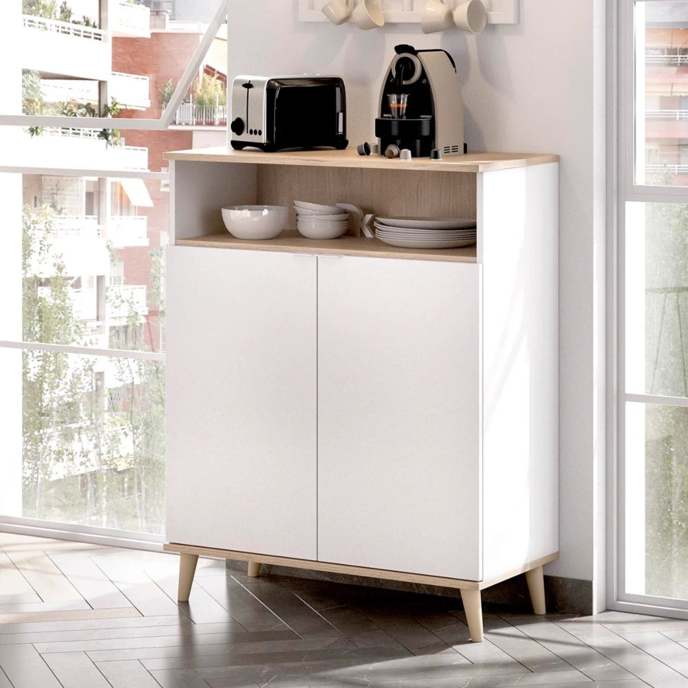 Alacena Aneko - Color Madera y Blanco - Tugow