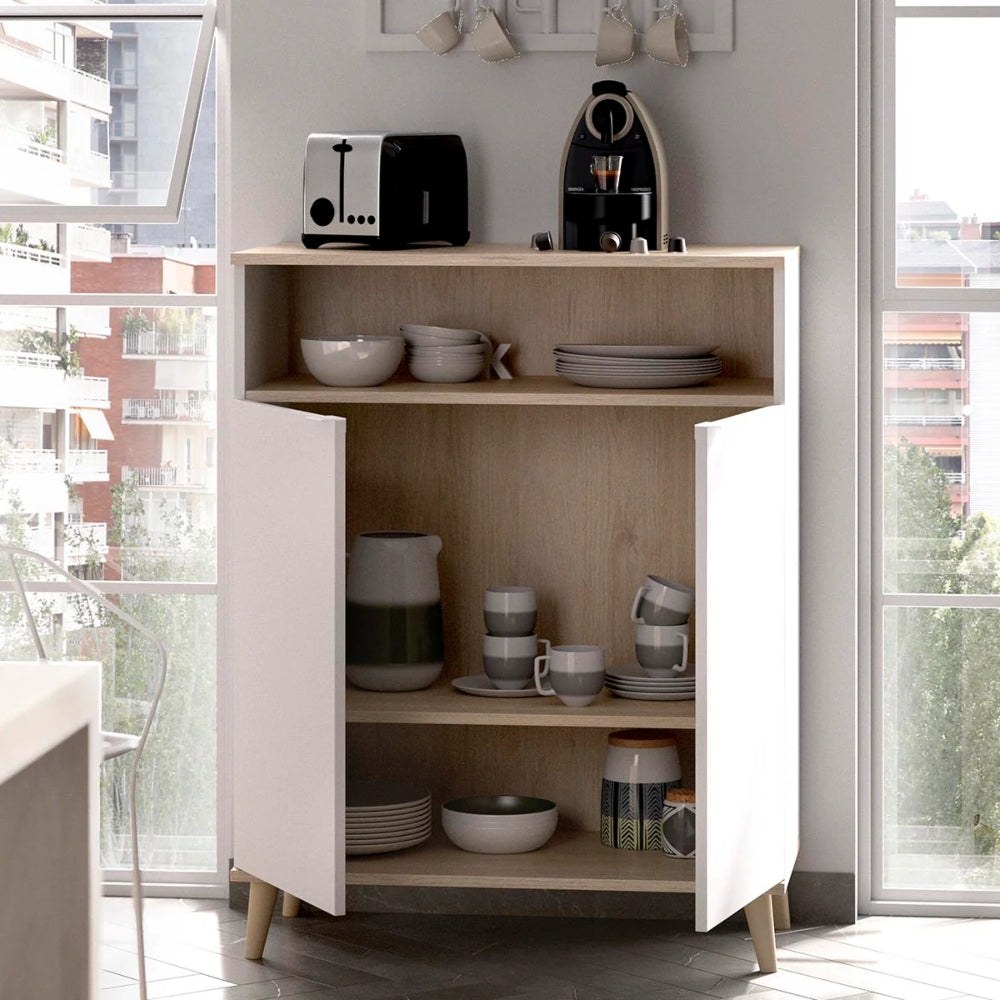 Alacena Aneko - Color Madera y Blanco - Tugow