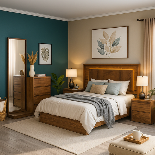 Recámara King Size de 5 pz Kendra - Parota