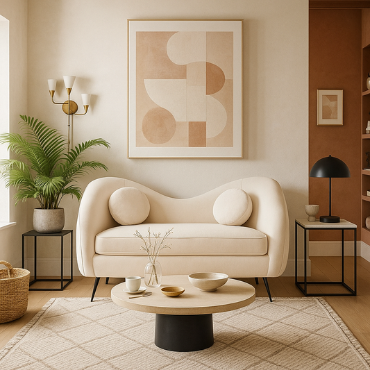 Sofá de 2 plazas Giulia - Chenille Crema