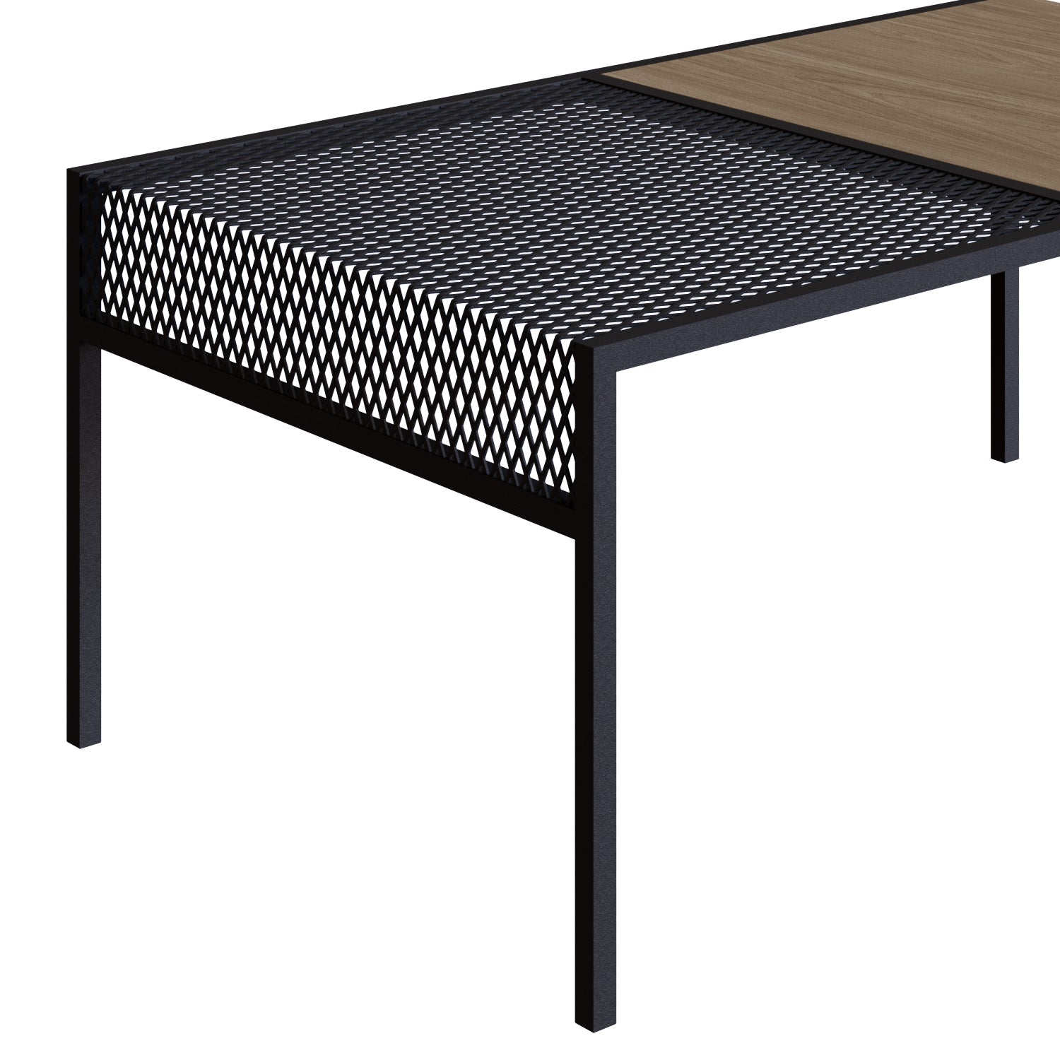 Mesa de centro Anurak - Negro y Color Madera - Tugow