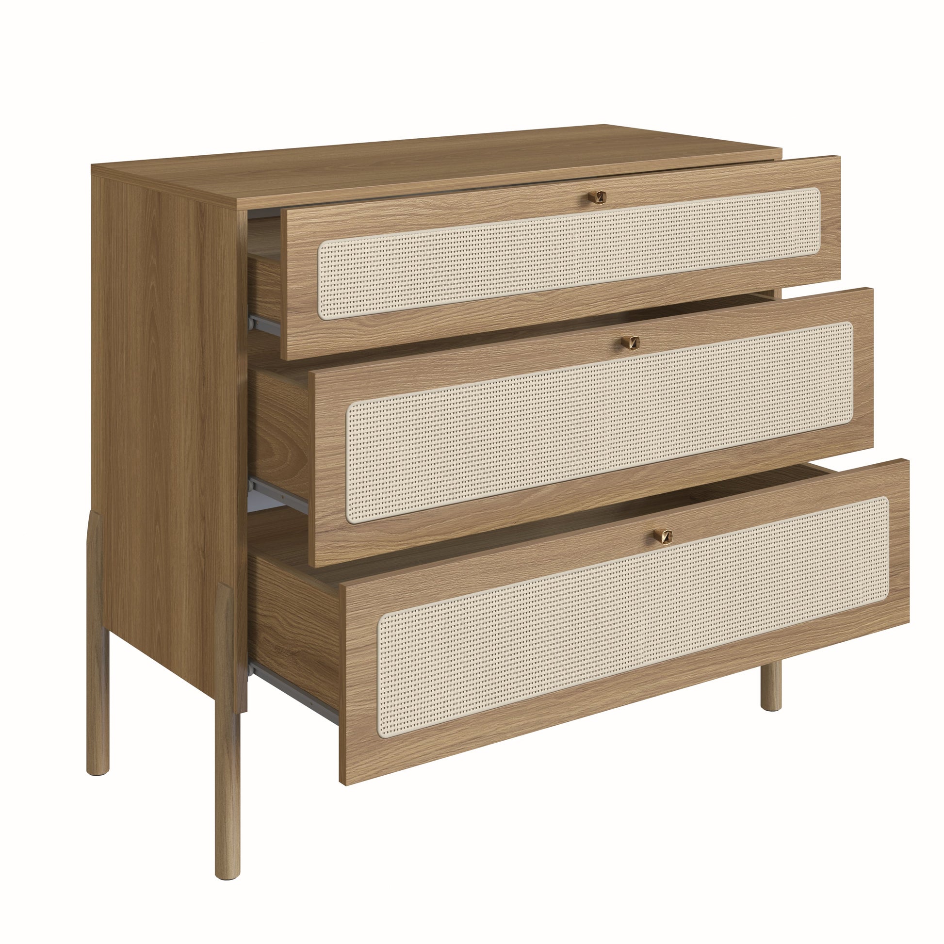 Cajonera Ananda - Beige y Madera - Tugow