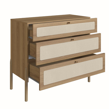 Cajonera Ananda - Beige y Madera - Tugow