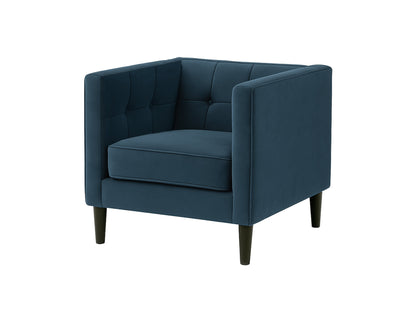 Sillón Tova - Tipo Gamuzado Azul Marino