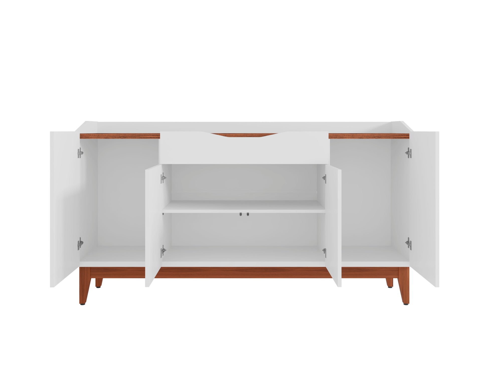 Credenza Matisse - Blanco y Nogal - Tugow