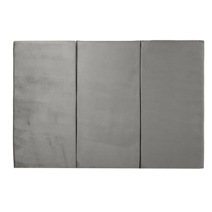 Juego de 3 paneles para cabecera modular matrimonial / queen size Lunaria - Gris Obscuro - Tugow