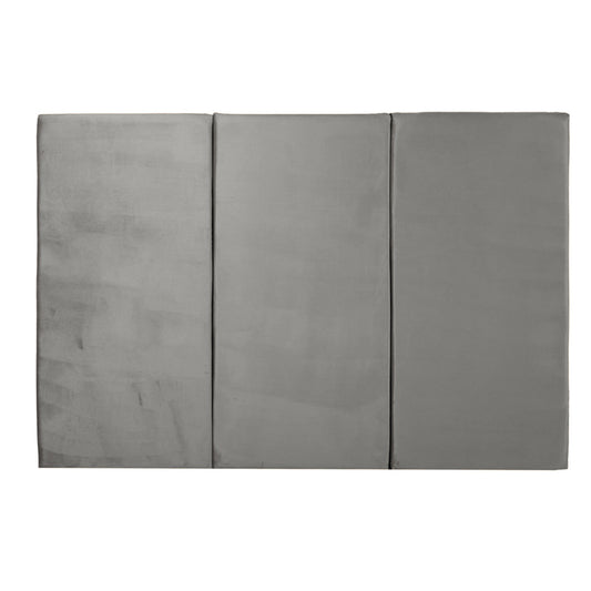 Juego de 3 paneles para cabecera modular matrimonial / queen size Lunaria - Gris Obscuro - Tugow