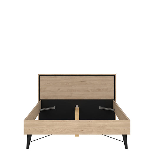 Cama Matrimonial Ry - Roble y Negro - Tugow