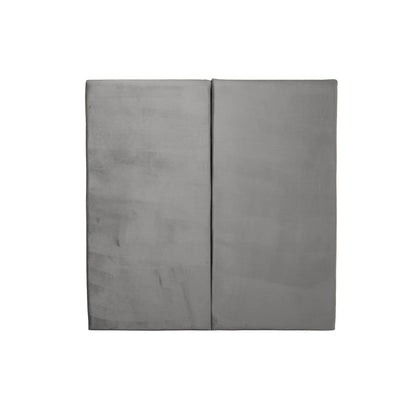 Juego de 2 paneles para cabecera modular individual Lunaria - Gris Obscuro - Tugow